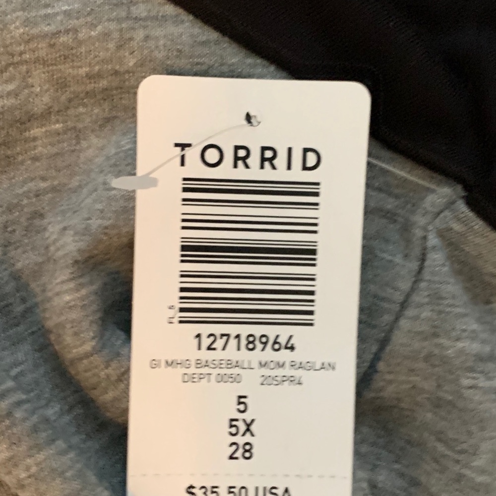 Torrid Baseball Mom Raglan Tee - Picture 5 of 8